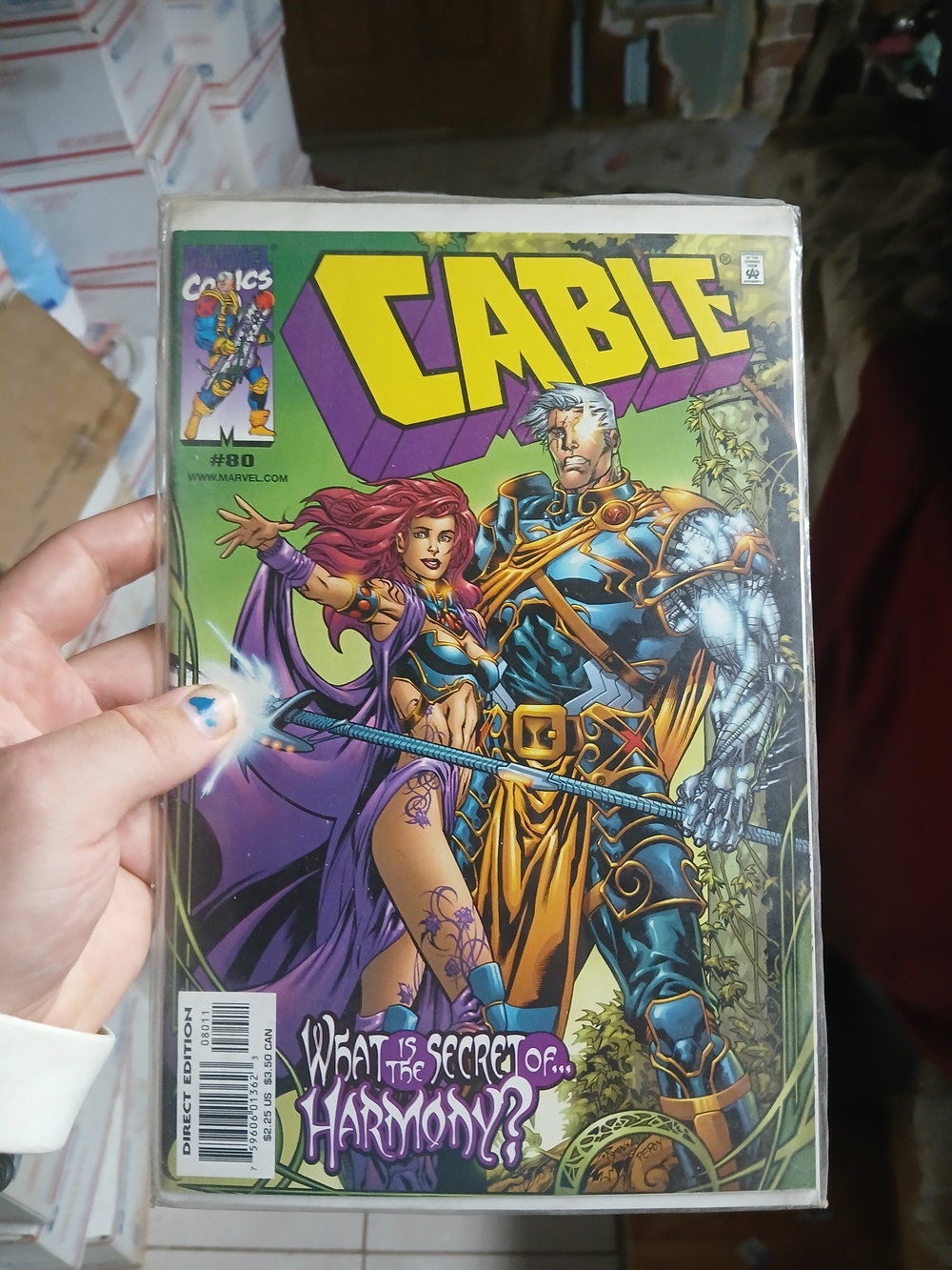 Cable #80 published by Marvel Comics in June 2000 with cover art by Michael Ryan